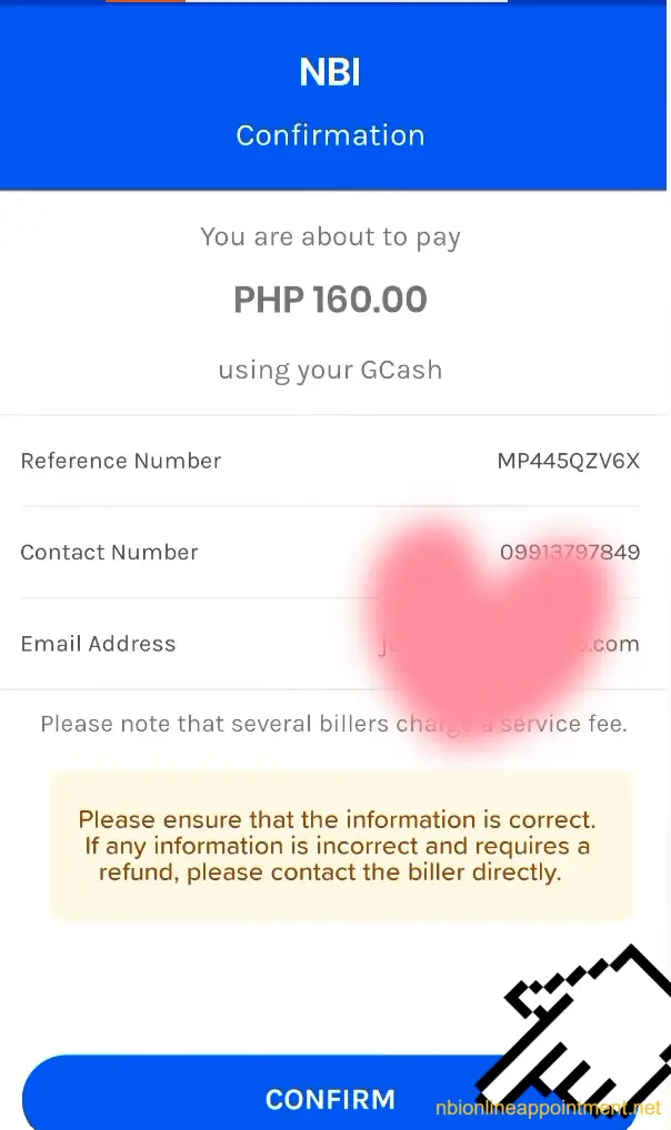 Gcash Nbi payment 