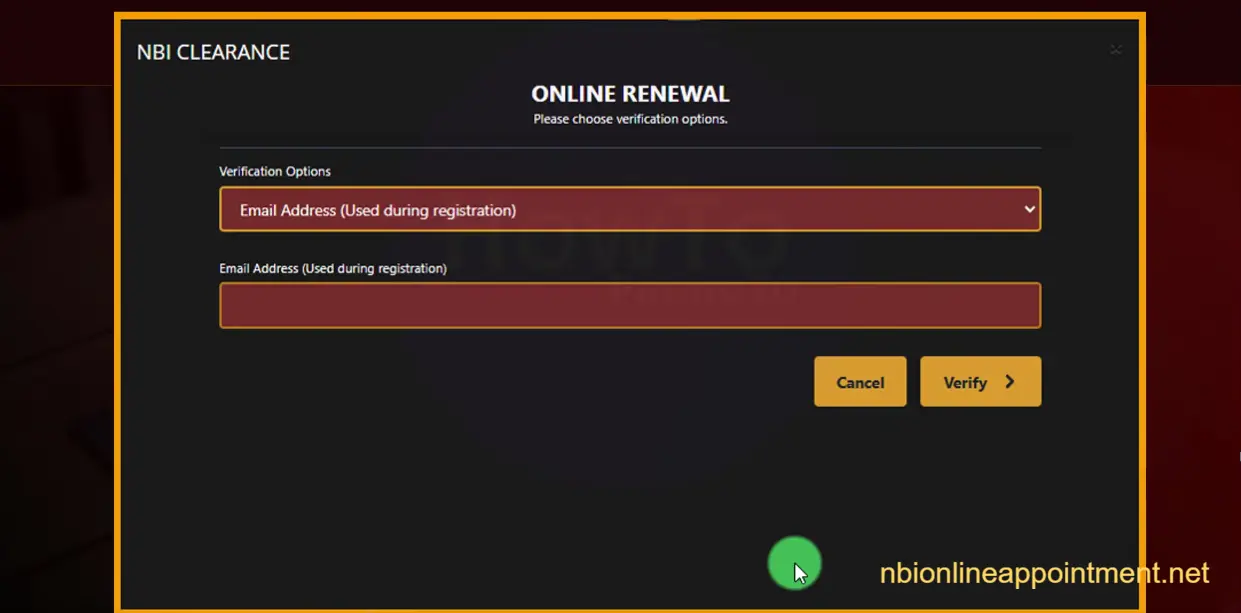 NBI Clearance  Renewal verification method