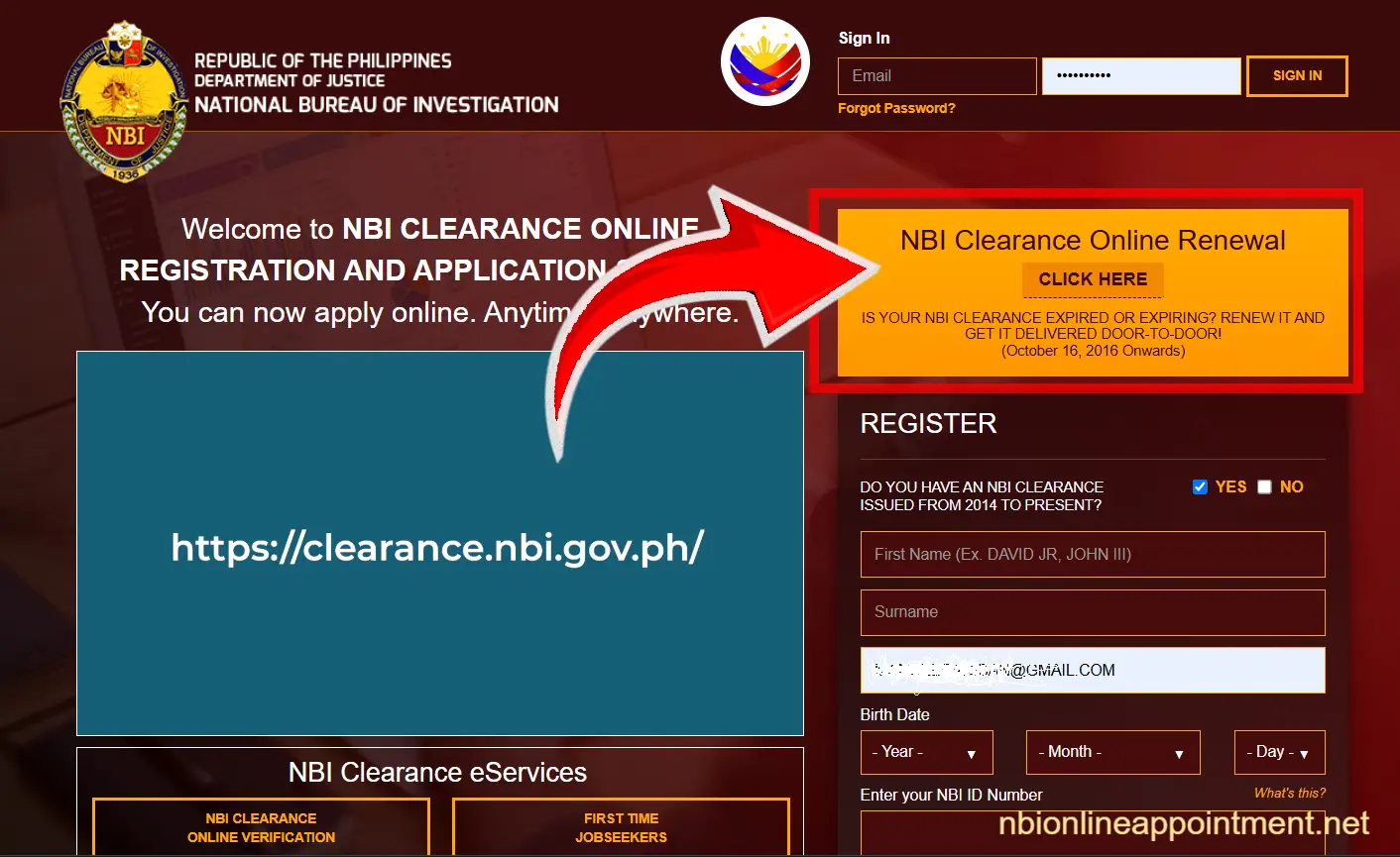 NBI Clearance  Renewal Online guide